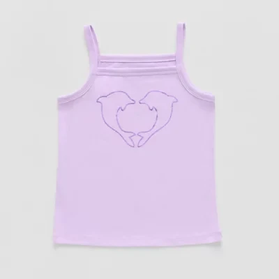 Thereabouts Little Girls Square Neck Sleeveless Tank Top