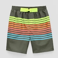 Thereabouts Above The Knee Boys Drawstring Waist Striped Board Shorts
