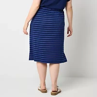 St. John's Bay Womens Plus Midi A-Line Skirt