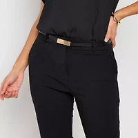 Bold Elements Womens Belted Slim Capri Pant