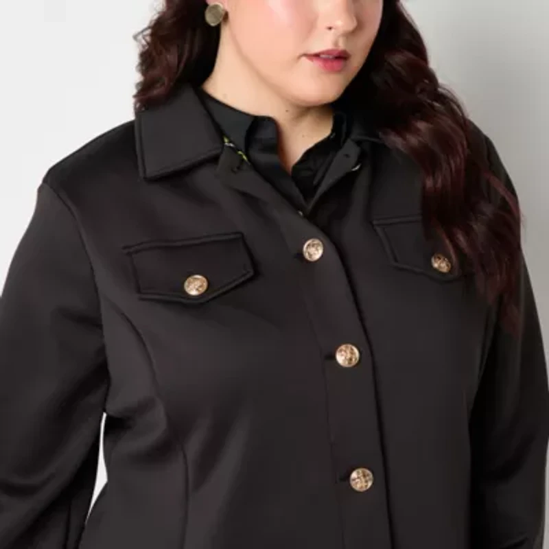 Bold Elements Womens Midweight Plus Shirt Jacket