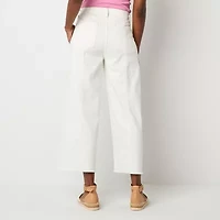 a.n.a Soft Drape Womens Wide Leg High Rise Tall Cropped Pant
