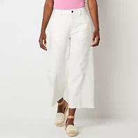 a.n.a Soft Drape Womens Wide Leg High Rise Tall Cropped Pant