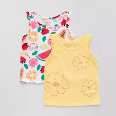Okie Dokie Toddler & Little Girls Round Neck Sleeveless 2-pc. Tank Top