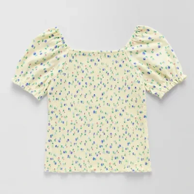 Thereabouts Little & Big Kid Girls Square Neck Short Sleeve T-Shirt