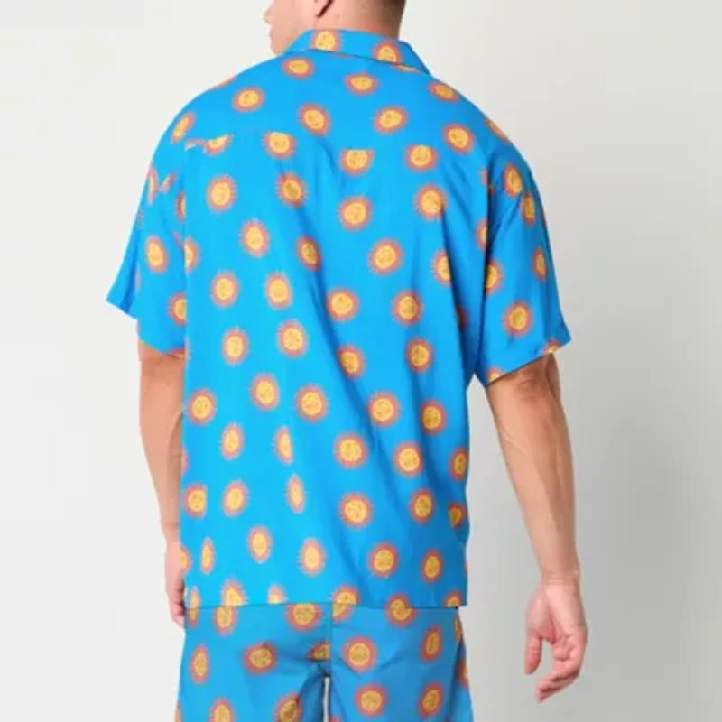 Arizona Mens Short Sleeve Big and Tall Camp Shirt