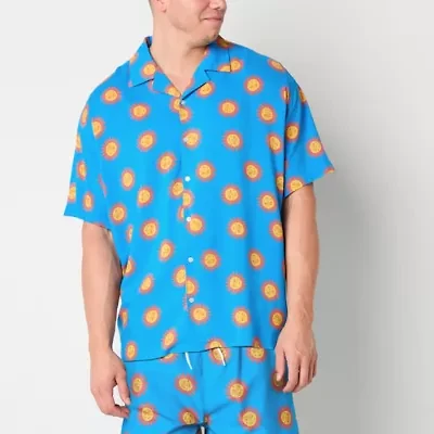 Arizona Mens Short Sleeve Big and Tall Camp Shirt