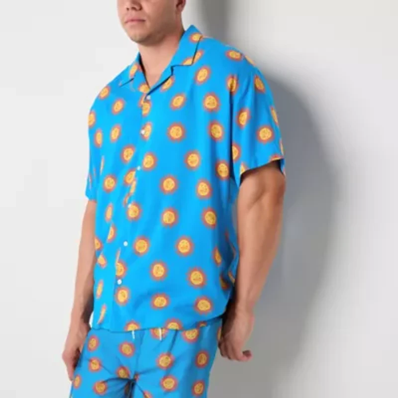 Arizona Mens Short Sleeve Big and Tall Camp Shirt
