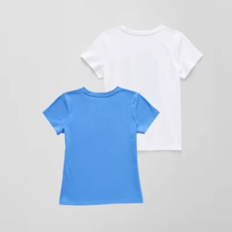 Xersion Little & Big Kid Girls Crew Neck Short Sleeve Regular Fit 2-pc. Graphic T-Shirt