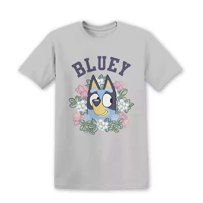 Bluey Boyfriend Tee Womens Juniors Crew Neck Short Sleeve Graphic T-Shirt