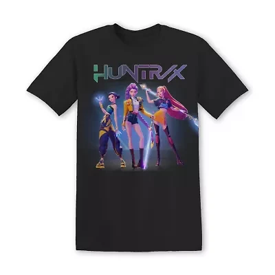 Womens Crew Neck Short Sleeve KPop Demon Hunters Graphic T-Shirt