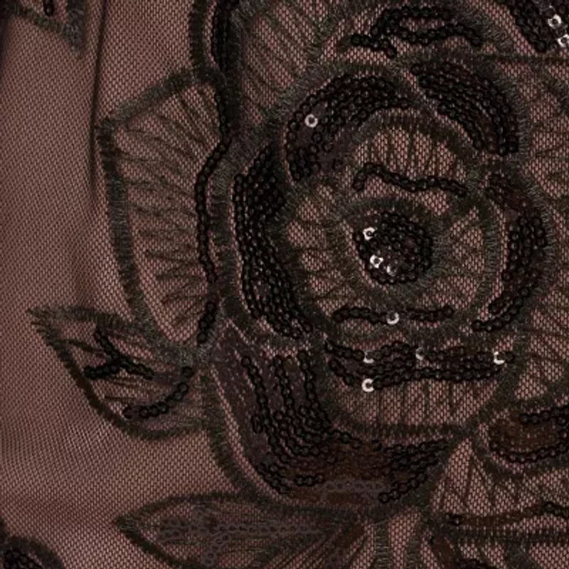 Papell Boutique Womens Short Sleeve Evening Gown