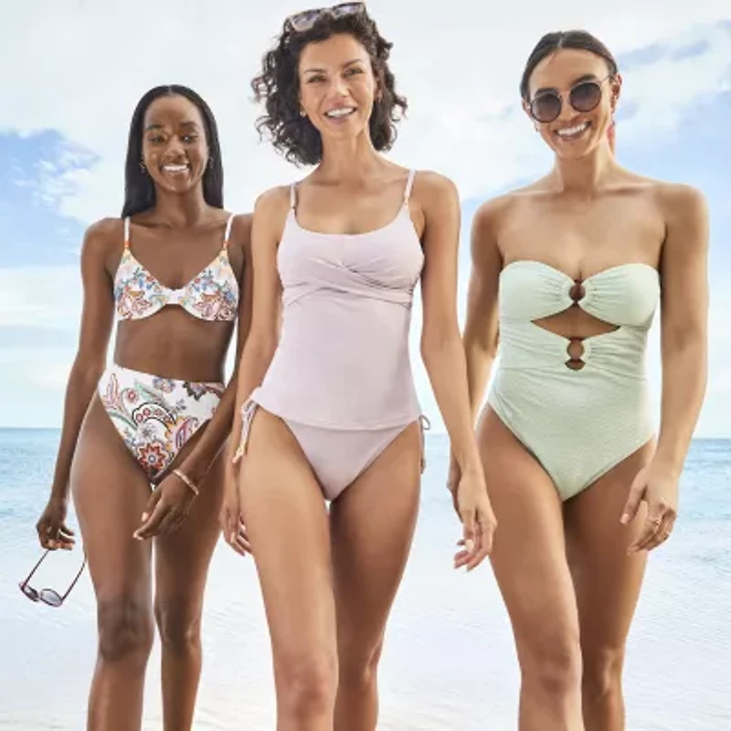 Mynah Womens Lined Paisley Hipster Bikini Swimsuit Bottom