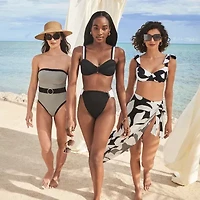 Mynah Womens Adjustable Straps Bandeau Bikini Swimsuit Top