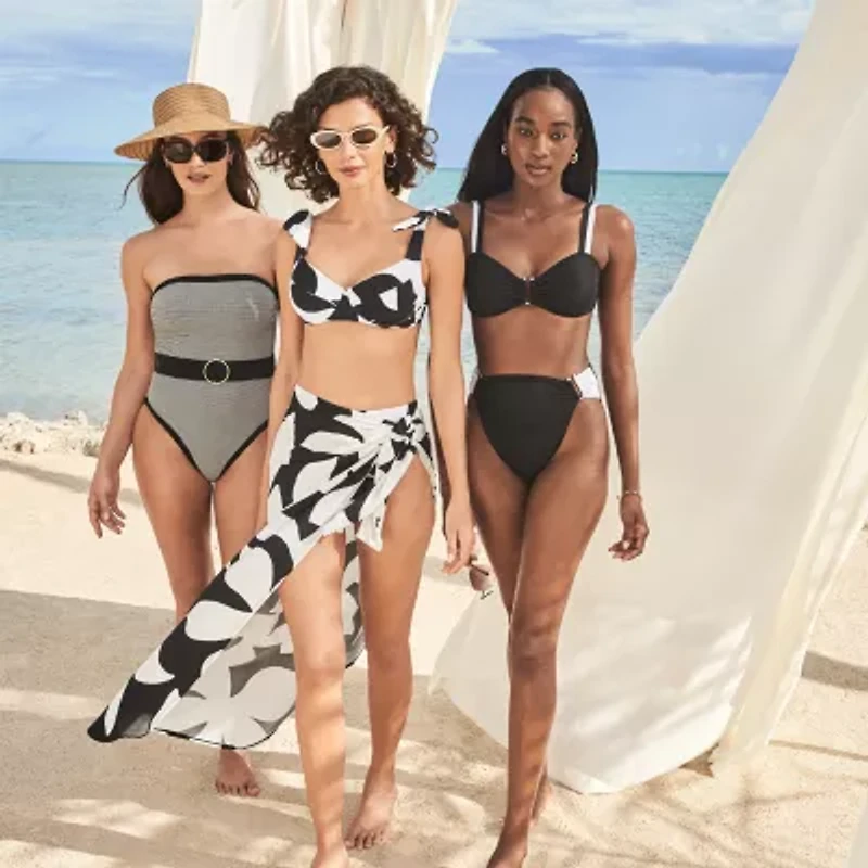 Mynah Womens Lined High Waist Bikini Swimsuit Bottom