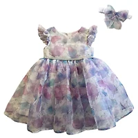 Blueberi Boulevard Baby Girls Short Sleeve A-Line Dress