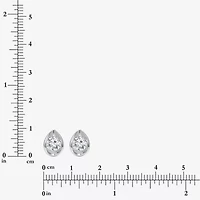 (I/Si2) 1 CT. T.W. Lab Grown White Diamond Sterling Silver 9.8mm Pear Stud Earrings
