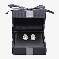 (I/Si2) 1 CT. T.W. Lab Grown White Diamond Sterling Silver 9.8mm Pear Stud Earrings
