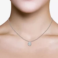(I/Si2) Womens 1 CT. T.W. Lab Grown White Diamond Sterling Silver Pear 18 Inch Pendant Necklace