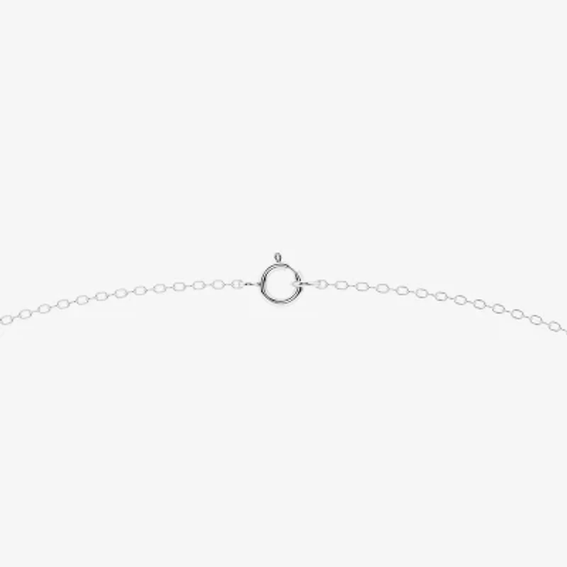 (G/Si1-Si2) Womens 1 CT. T.W. Lab Grown White Diamond Sterling Silver Heart 16 Inch Pendant Necklace