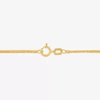 Womens 10K Gold Inch Wheat Chain Necklace