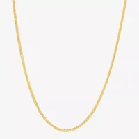 Womens 10K Gold Inch Wheat Chain Necklace
