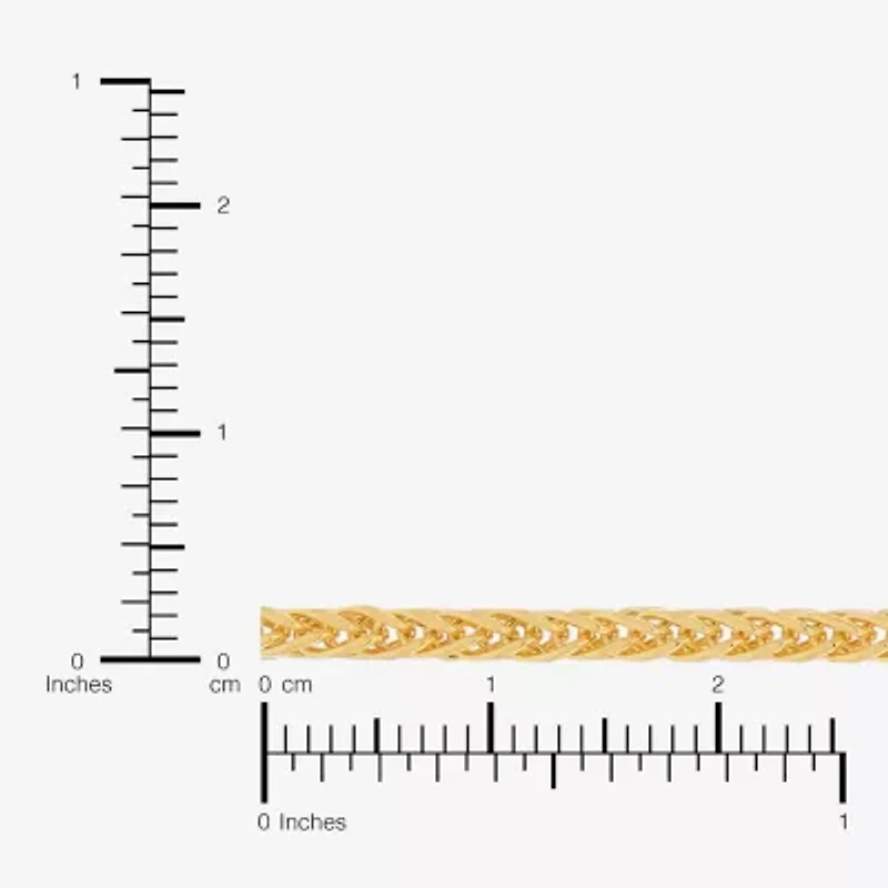 Womens 10K Gold Inch Wheat Chain Necklace