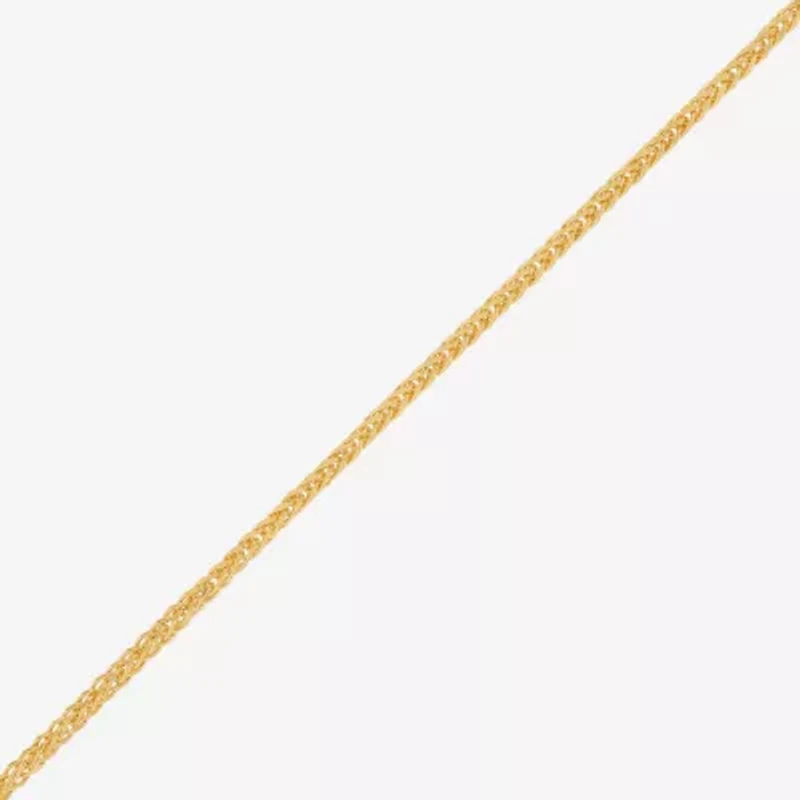 Womens 10K Gold Inch Wheat Chain Necklace