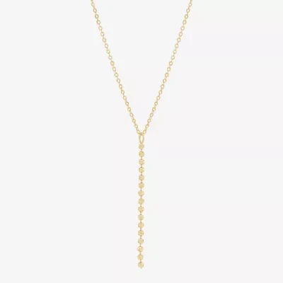 Womens 14K Gold 16.5 Inch Pendant Necklace