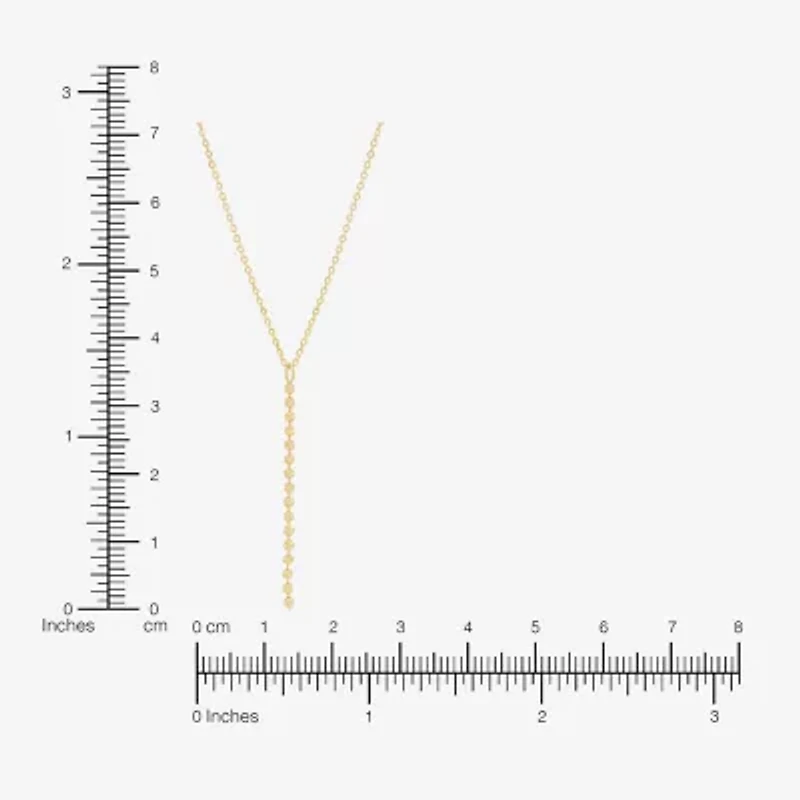 Womens 14K Gold 16.5 Inch Pendant Necklace