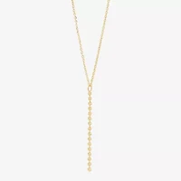 Womens 14K Gold 16.5 Inch Pendant Necklace