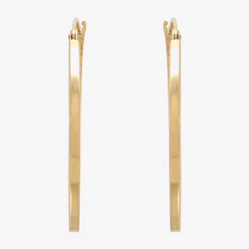 Womens 10K Gold 2.5mm Hoop Earrings