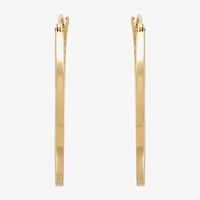 Womens 10K Gold 2.5mm Hoop Earrings
