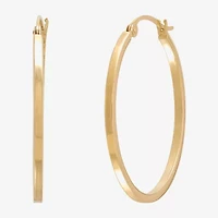 Womens 10K Gold 2.5mm Hoop Earrings