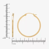 Womens 10K Gold 2.5mm Hoop Earrings