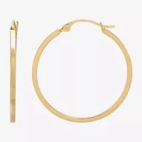 Womens 10K Gold 2.5mm Hoop Earrings