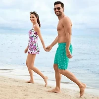 Liz Claiborne Womens Floral Swim Dress