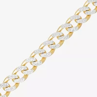 Made in Italy Mens 24K Gold Over Silver 24 Inch Curb Chain Necklace