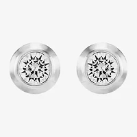 Limited Quantities! White Cubic Zirconia 14K Gold Stud Earrings