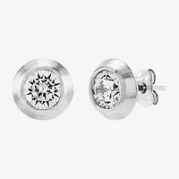 Limited Quantities! White Cubic Zirconia 14K Gold Stud Earrings