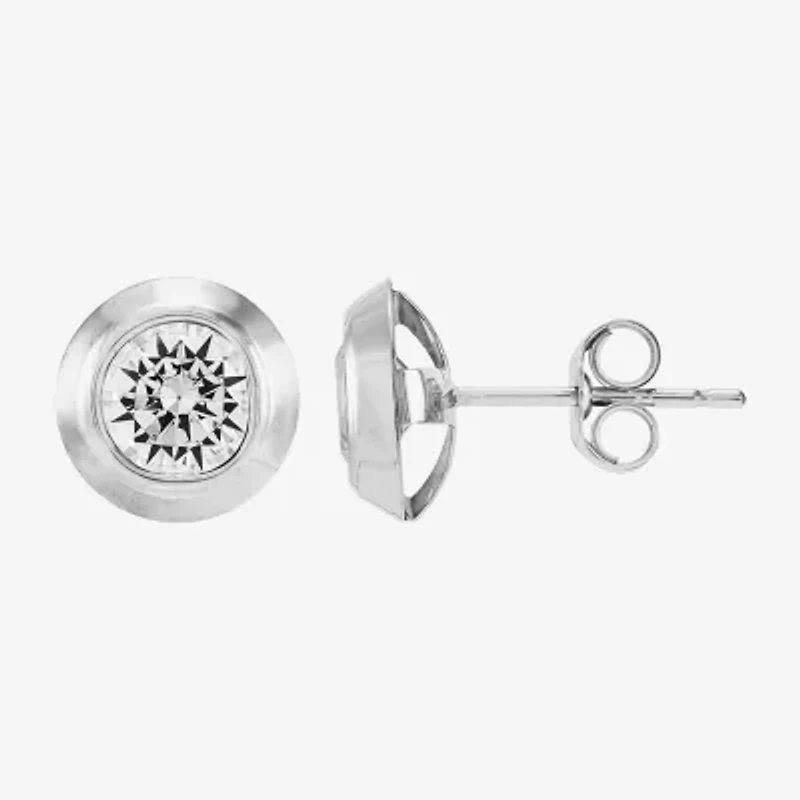 Limited Quantities! White Cubic Zirconia 14K Gold Stud Earrings