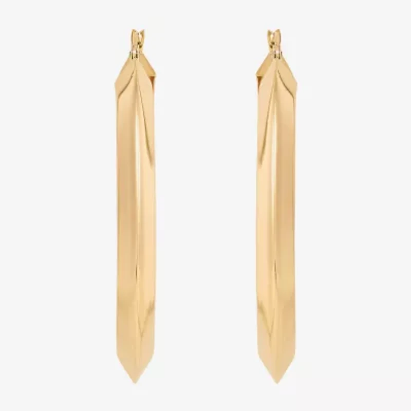 Limited Quantities! Womens 10K Gold 35mm Hoop Earrings