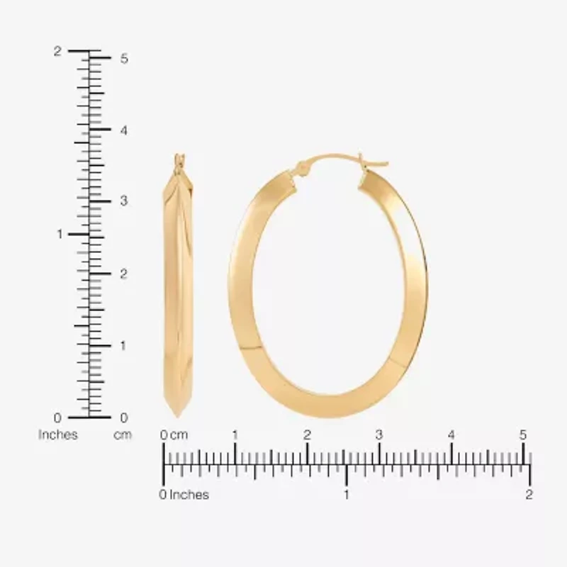 Limited Quantities! Womens 10K Gold 35mm Hoop Earrings