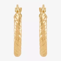 Limited Quantities! Womens 14K Gold 15.5mm Hoop Earrings