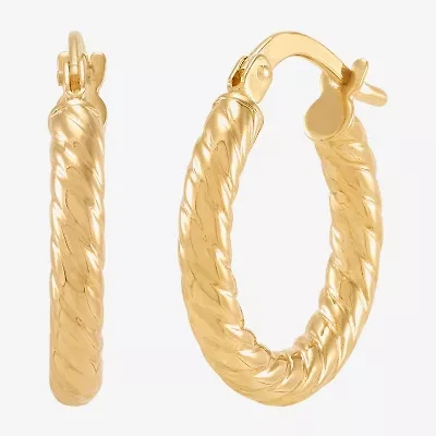 Limited Quantities! Womens 14K Gold 15.5mm Hoop Earrings