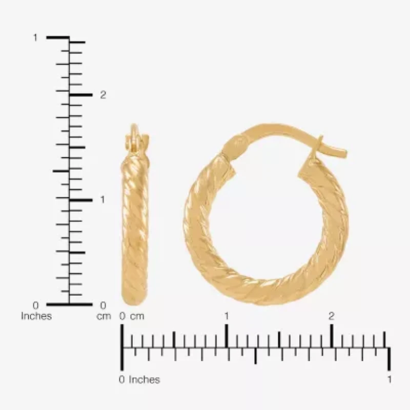 Limited Quantities! Womens 14K Gold 15.5mm Hoop Earrings