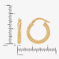 Limited Quantities! Womens 14K Gold 15.5mm Hoop Earrings