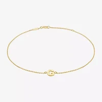 Limited Quantities! Womens 14K Gold 10 Inch Solid Cable Ankle Bracelet