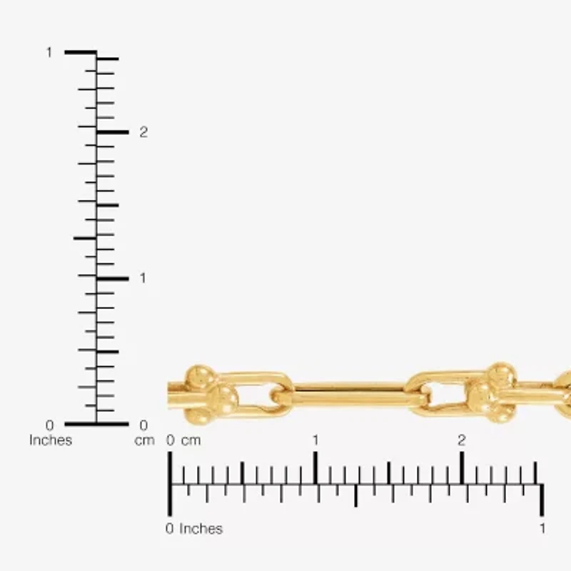 Limited Quantities! Womens 14K Gold 7.5 Inch Solid Link Chain Bracelet