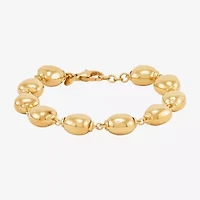 Limited Quantities! Womens 14K Gold 7.25 Inch Bead Chain Bracelet